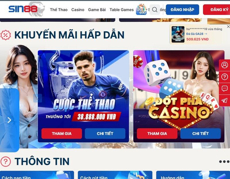 Chương Trình Khuyến Mãi Sin88 Hấp Dẫn Và Thực Tế